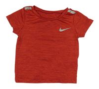 Rubínové melírované sportovní tričko s logem Nike