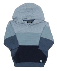 Modro-tmavomodrý lehký svetr s kapucí Next