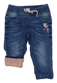 Modré podšité rifle s kolouškem Dopodopo