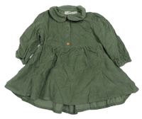 Khaki manšestrové šaty 