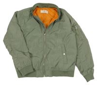 Olivový šusťákový jarní bomber H&M