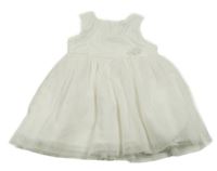 Bílé tylové slavnostní šaty kiabi