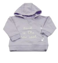 Nové - Lila mikina s nápisem a kapucí Dunnes stores