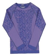 Fialové vzorované thermo triko Crane