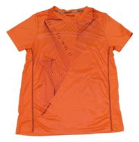 Oranžové sportovní tričko s nápisem manguun
