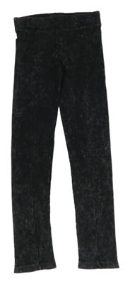 Černé melírované žebrované legíny River Island