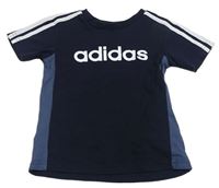 Tmavomodré tričko s logem Adidas