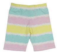Bílo-barevné pruhované elastické kraťasy Primark
