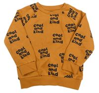 Medová mikina s nápisy F&F