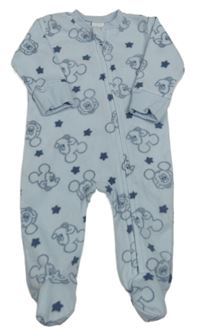 Světlemodrý fleecový overal s Mickeym Disney