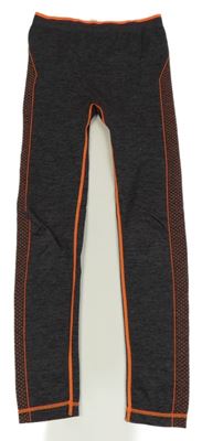 Šedo-oranžové melírované funkční kalhoty Yigga