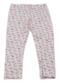 Bílo-fialové šaty s motýlky Yd.