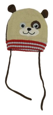 Béžová čepice s čumákem a oušky - pejsek H&M