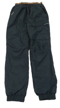 Tmavošedé šusťákové podšité cuff outdoorové funkční kalhoty Quechua