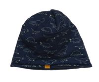 Tmavomodrá čepice s diny 