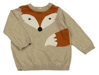 Béžový svetr s liškou H&M