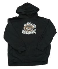 Černá mikina s příšerkou a kapucí Fruit of the Loom