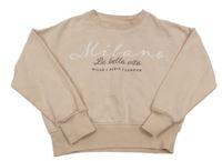 Světlerůžová crop mikina s nápisem F&F