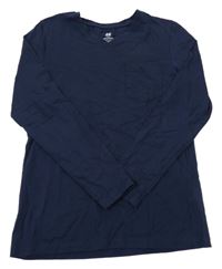 Tmavomodré triko H&M