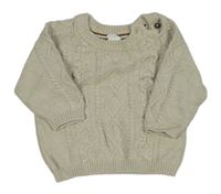 Béžový vzorovaný svetr H&M