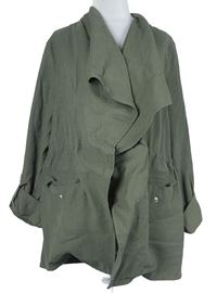 Dámský khaki cardigán s rolovacími rukávy Dorothy Perkins  