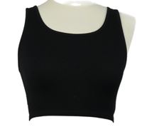 Dámský černý žebrovaný crop top Primark