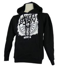 Pánská černá mikina s potiskem a kapucí Spread Shirt