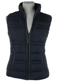 Dámská tmavomodrá šusťáková zateplená péřová vesta S. Oliver 