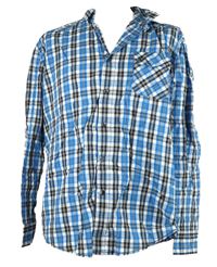 Pánská modro-černo-bílá kostkovaná košile Debenhams 