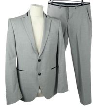 2set - Pánský šedý společenský oblek C&A