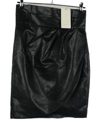 Nové - Dámská černá koženková pouzdrová sukně Vera&Lucy 