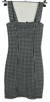 Dámské černo-bílé kostkované minišaty H&M