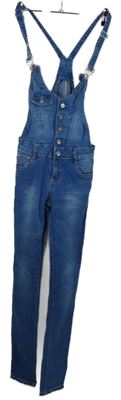 Dámské svělemodré riflové skinny lacláče 