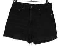 Dámské černé mom riflové kraťasy H&M