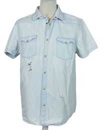 Pánská světlemodrá riflová košile s prošoupáním Cedarwood State