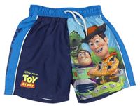 Tmavomodro-modré plážové kraťasy s Toy Story George