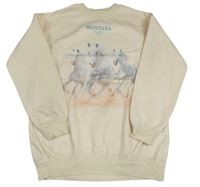 Světlebéžová mikina s koníky H&M