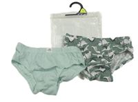 Nové- 2x slipy khaki s diny+ zelené F&F