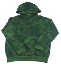 Tmavozeleno-zelená mikina s kapucí H&M