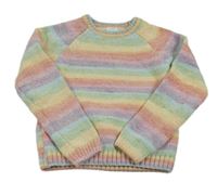 Barevný pruhovaný žinylkový svetr Next