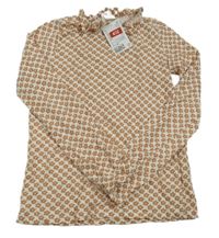 Nové- Bílé květinové triko H&M