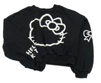 Černá crop mikina s Hello Kitty H&M
