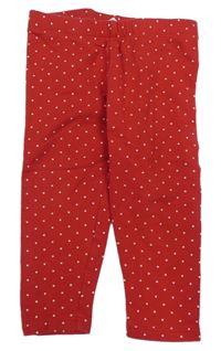 Červené puntíkaté tregíny H&M