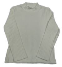 Bílé žebrované triko shein