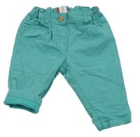 Azurové plátěné podšité kalhoty C&A