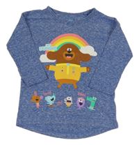 Modré melírované triko s Hej Hafí Next