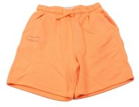 Neonově oranžové teplákové kraťasy s potiskem Zara