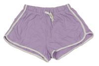 Fialovo-bílé lehké kraťasy H&M