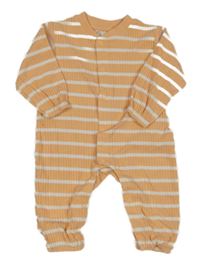 Meruňkovo-bílý pruhovaný overal Ergee