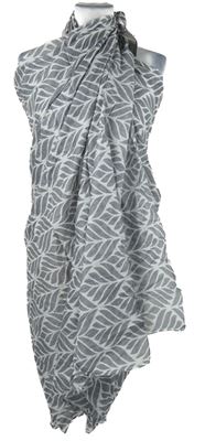 Nové - Dámský šedý vzorovaný šátek Paradise Road